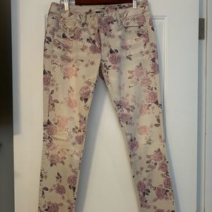American eagles flower jeans purple cream